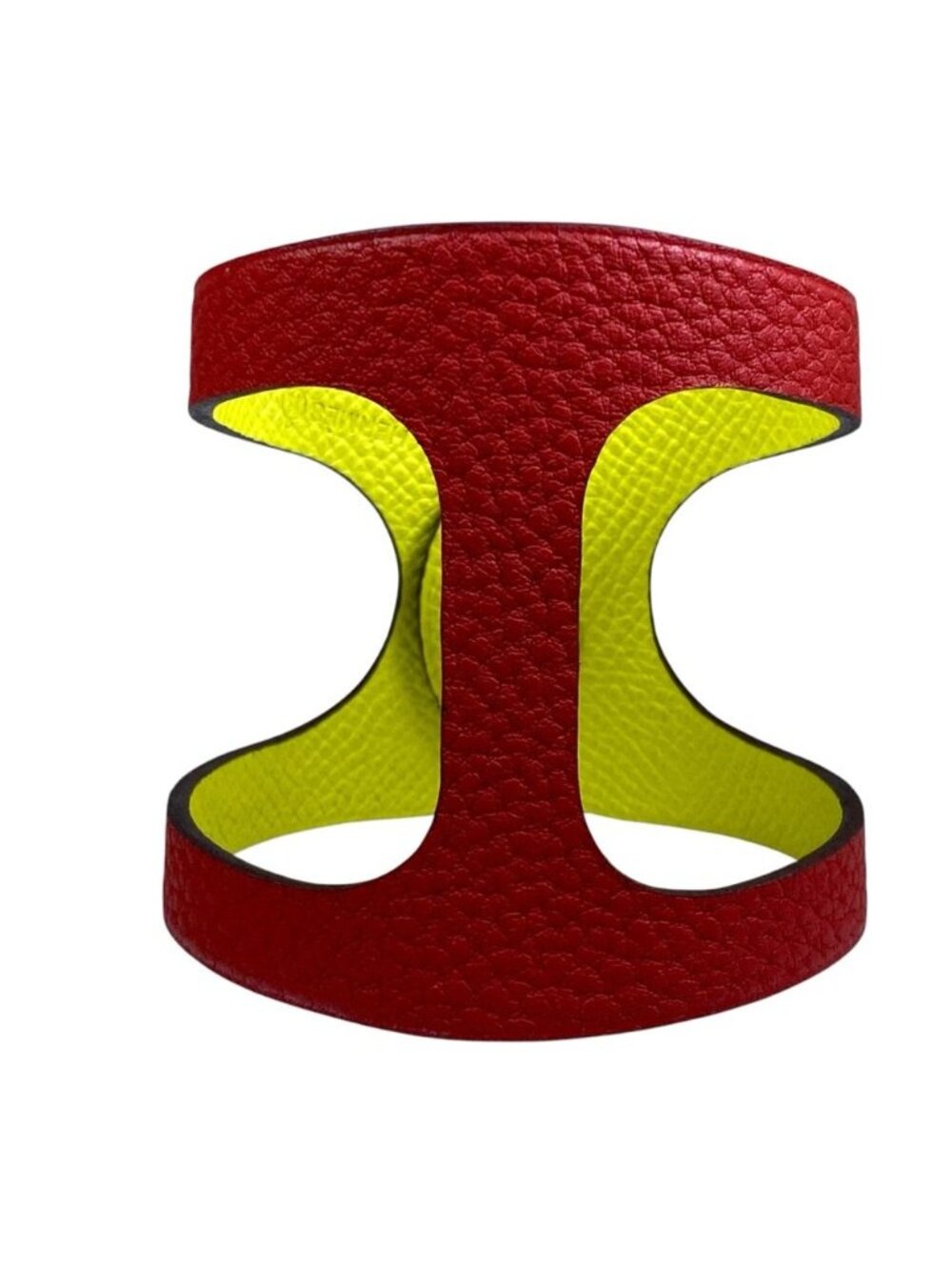 Hermes Petit Ash Chaine D'ancre Bracelet Togo Veau Red Yellow